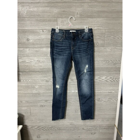 Vigoss Jagger Skinny Dark‎ Wash Destructed Jeans size 29 - Picture 1 of 7